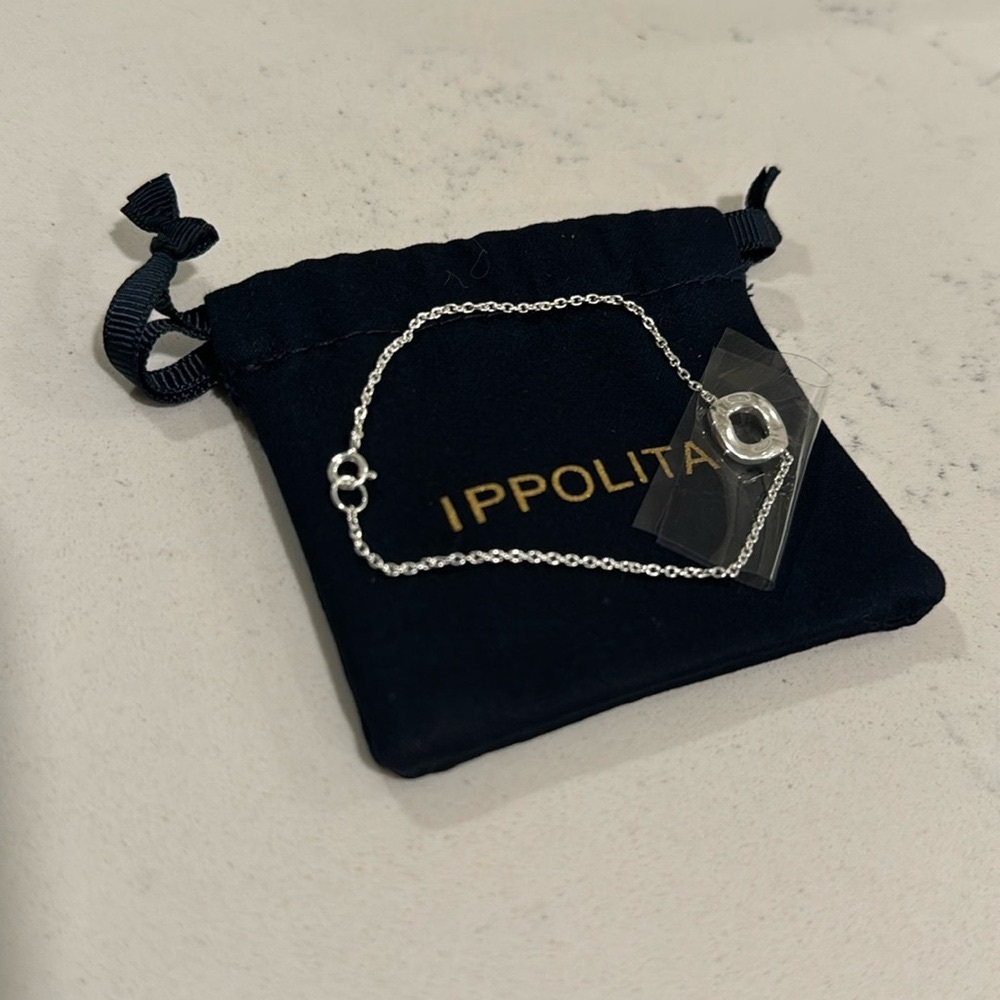 Ippolita Silver Chain Bracelet with Open Circle Charm